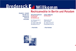 Bild Webseite Bredereck Willkomm Rechtsanwälte